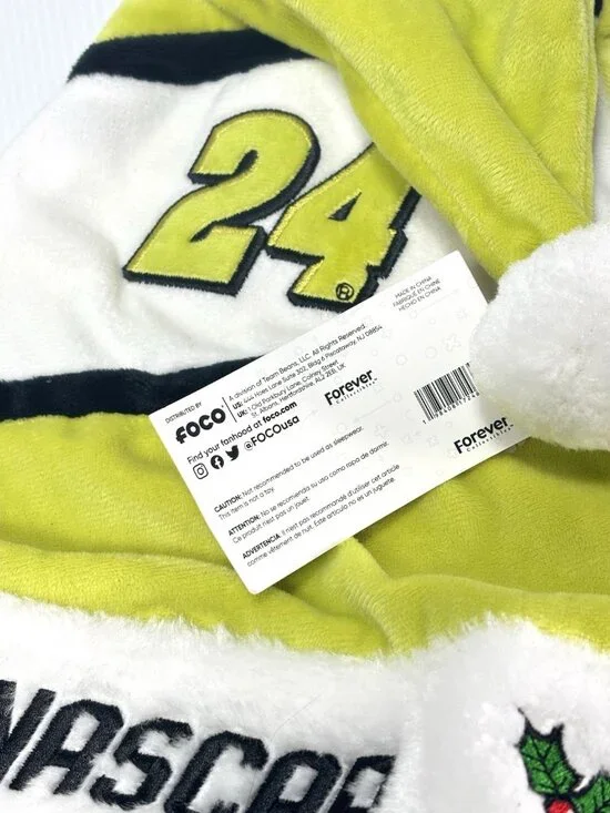 FOCO NASCAR #24 Santa Hat Embroidered Colorblock Racing Holiday Cap Gift Race - Picture 2 of 9